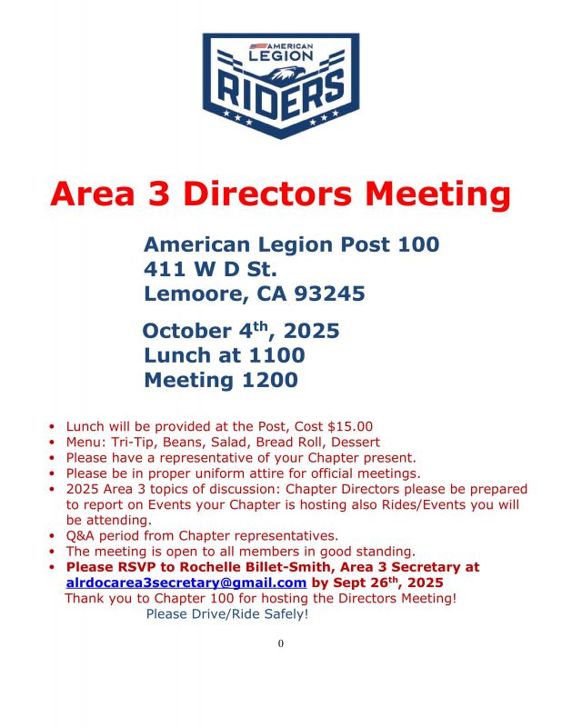 Area 3 Directors Meeting